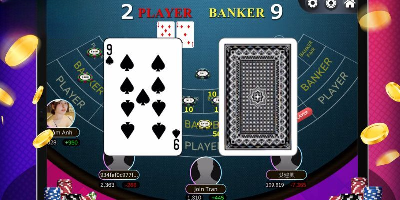 Hành động diễn ra trong một ván Baccarat